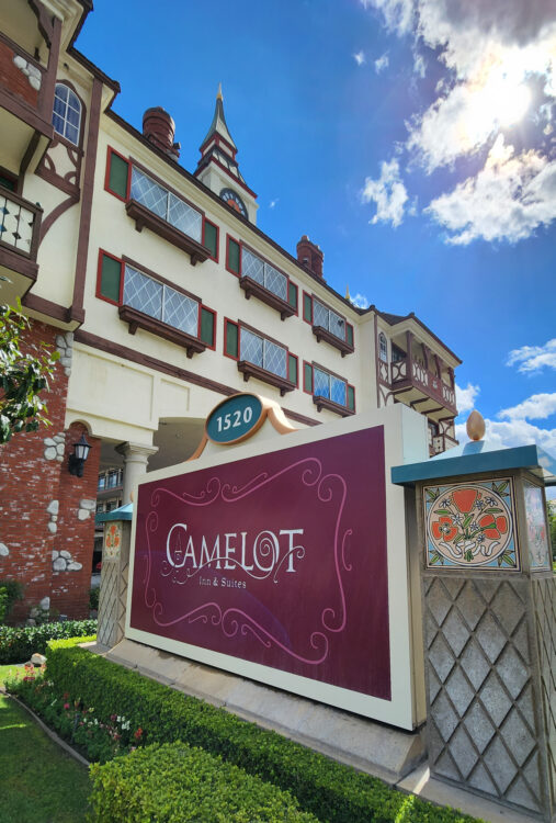 Camelot Inn hotel across the street from Disneyland on S Harbor Blvd